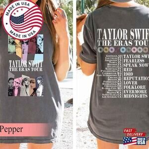 Ts Eras Tour Shirt Retro Swiftie Fan Tee Unisex 2 Sided